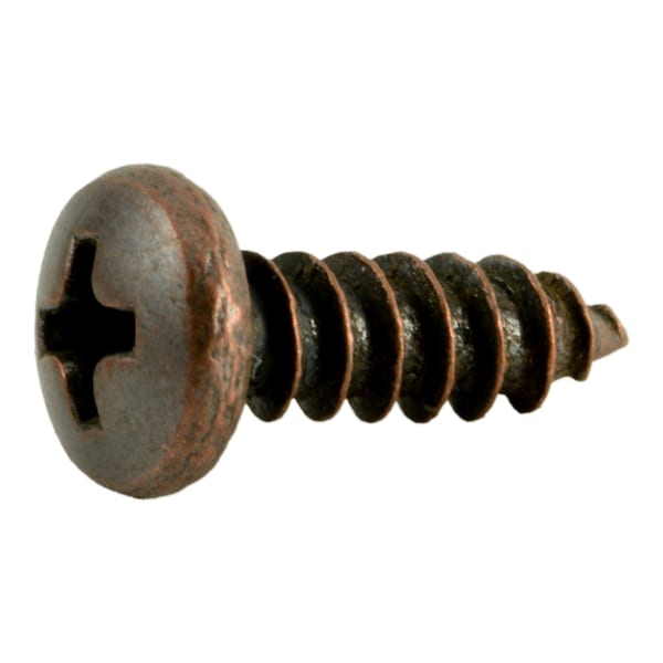 Midwest Fastener Sheet Metal Screw, #8 x 1/2 in, Bronze Plated Steel Pan Head Phillips Drive, 45 PK 35945 - main